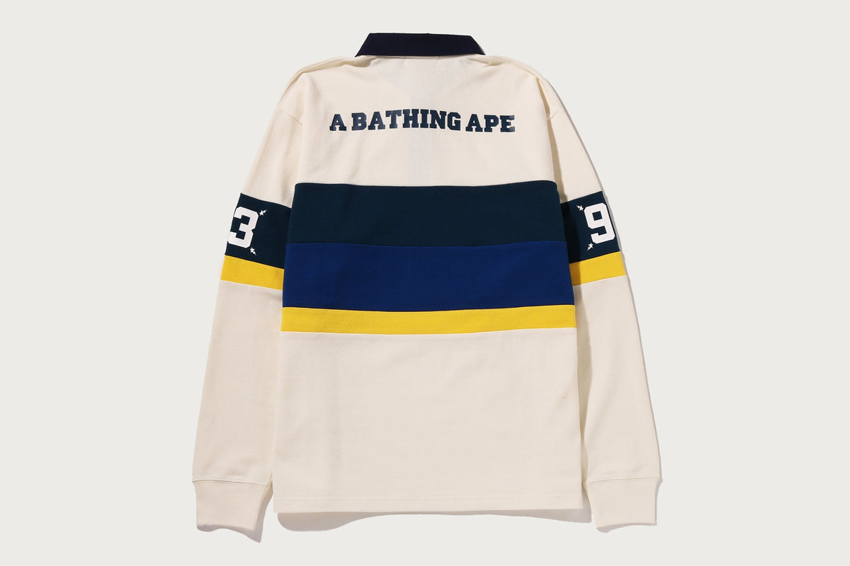 BAPE STRIPED RUGBY SHIRT