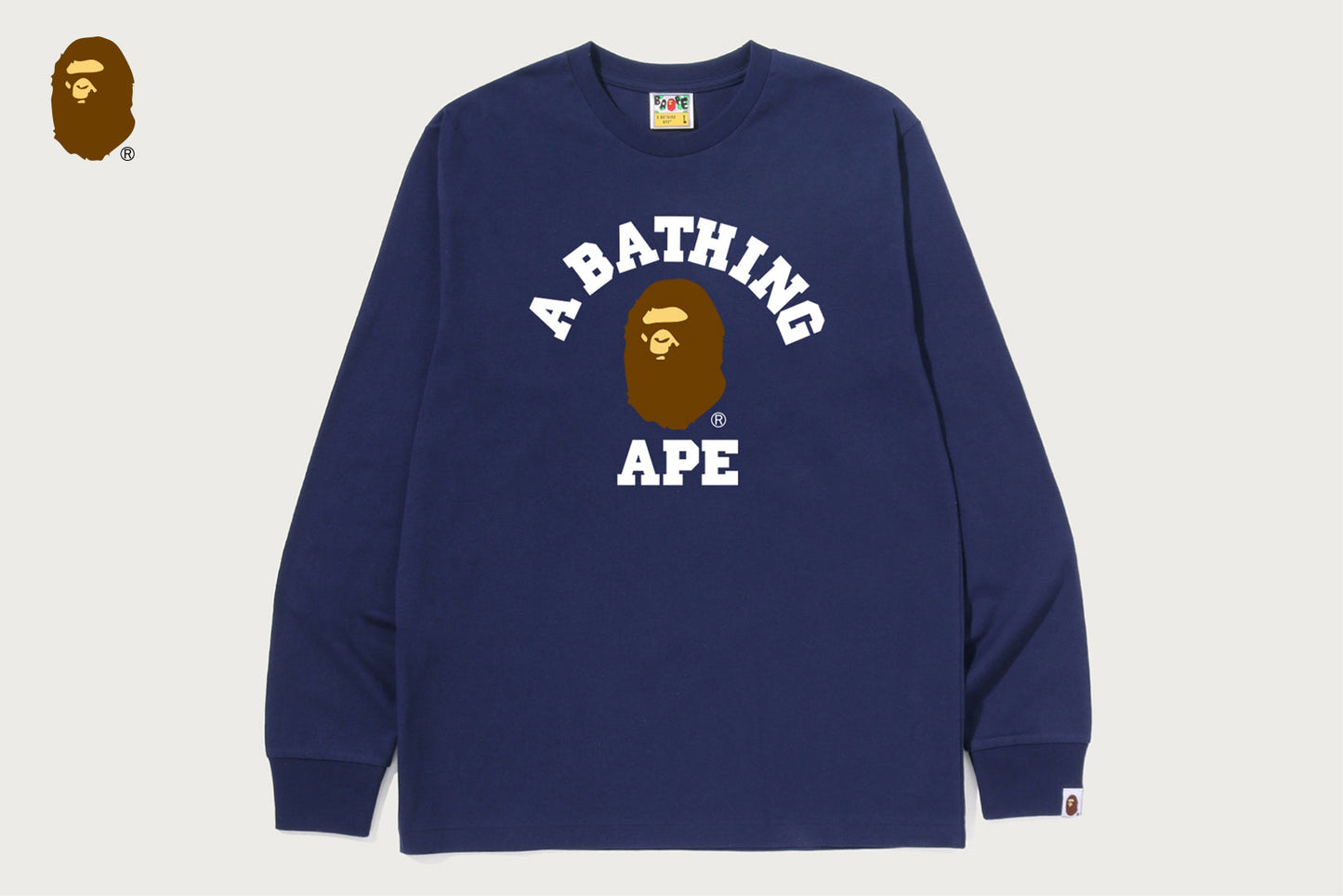 BAPE COLLEGE LS TEE