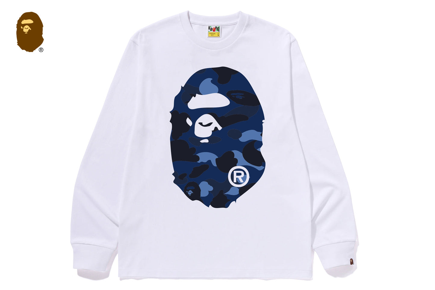 BAPE COLOR CAMO BIG APE HEAD 長袖T恤
