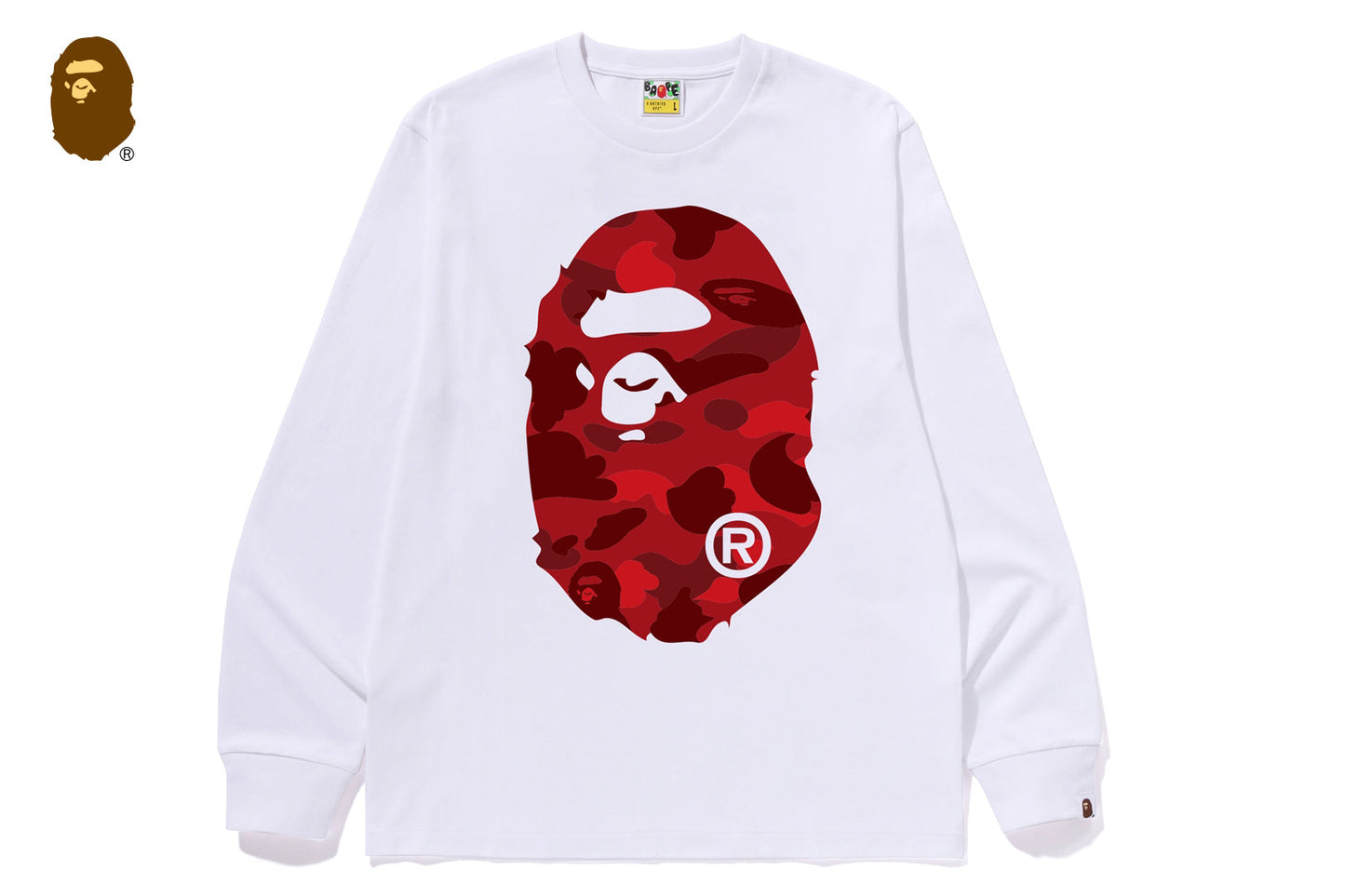 BAPE COLOR CAMO BIG APE HEAD 長袖T恤