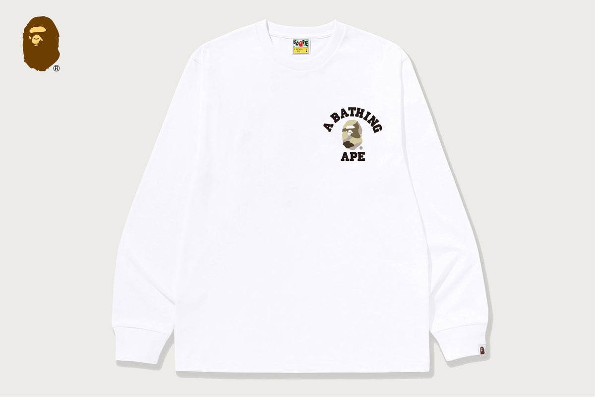 BAPE COLOR CAMO COLLEGE ATS LS TEE