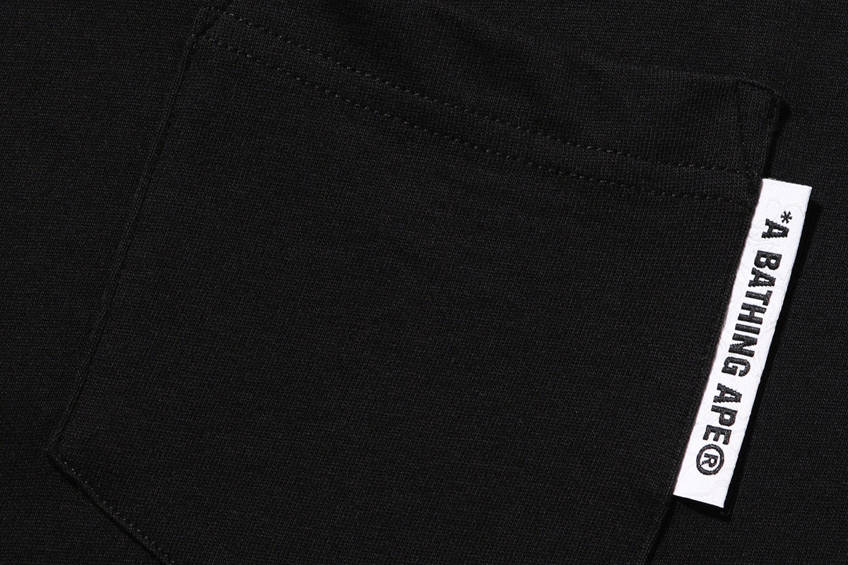 BAPE LINE CAMO FLAG LABEL 口袋長袖T恤