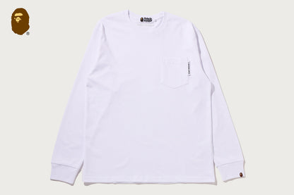 BAPE LINE CAMO FLAG LABEL 口袋長袖T恤