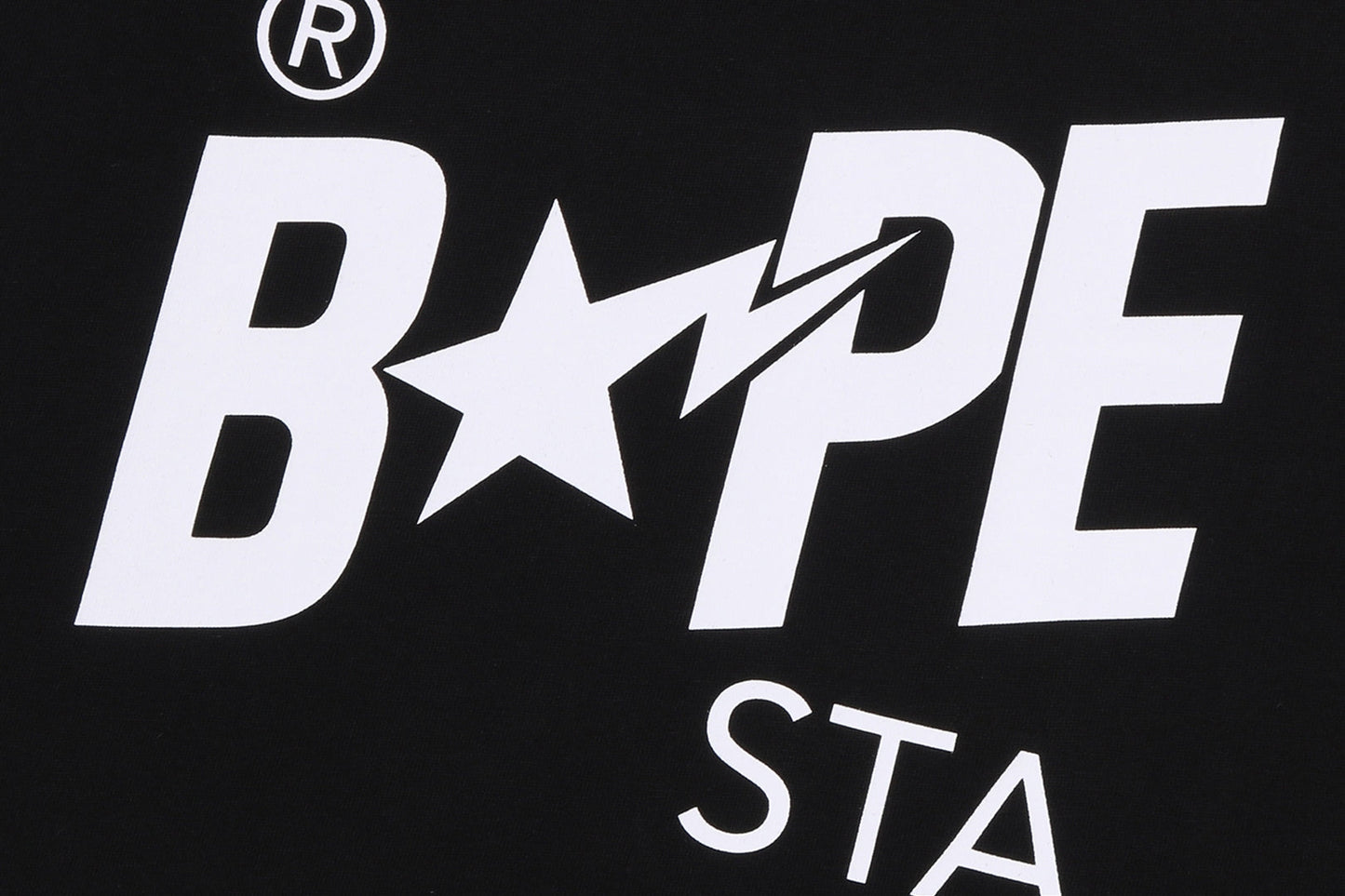 BAPE STA PATTERN BAPE STA RAGLAN CROPPED FIT LS TEE