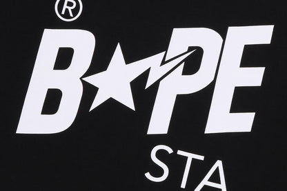 BAPE STA PATTERN BAPE STA RAGLAN CROPPED FIT LS TEE