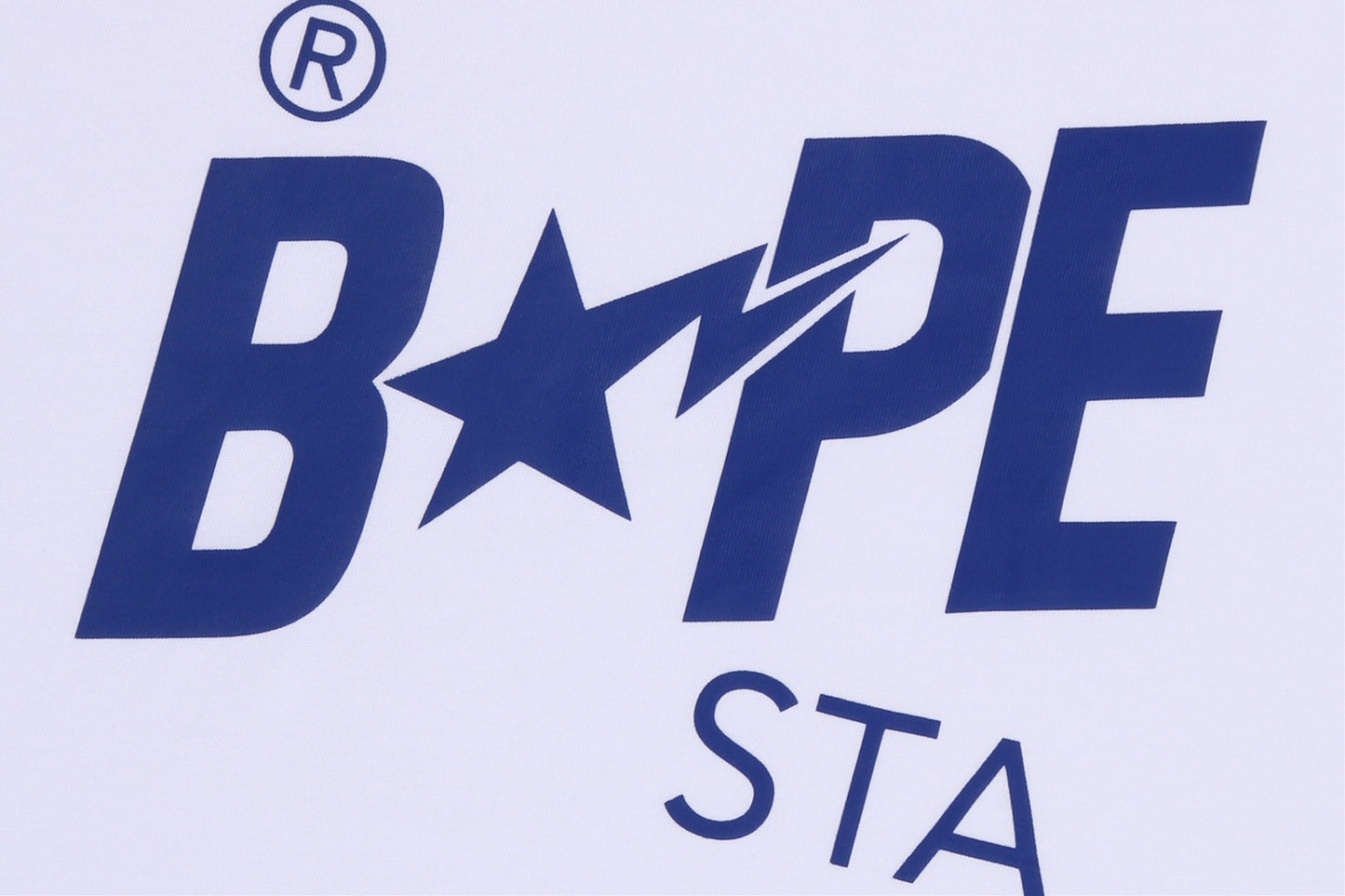 BAPE STA PATTERN BAPE STA RAGLAN CROPPED FIT LS TEE