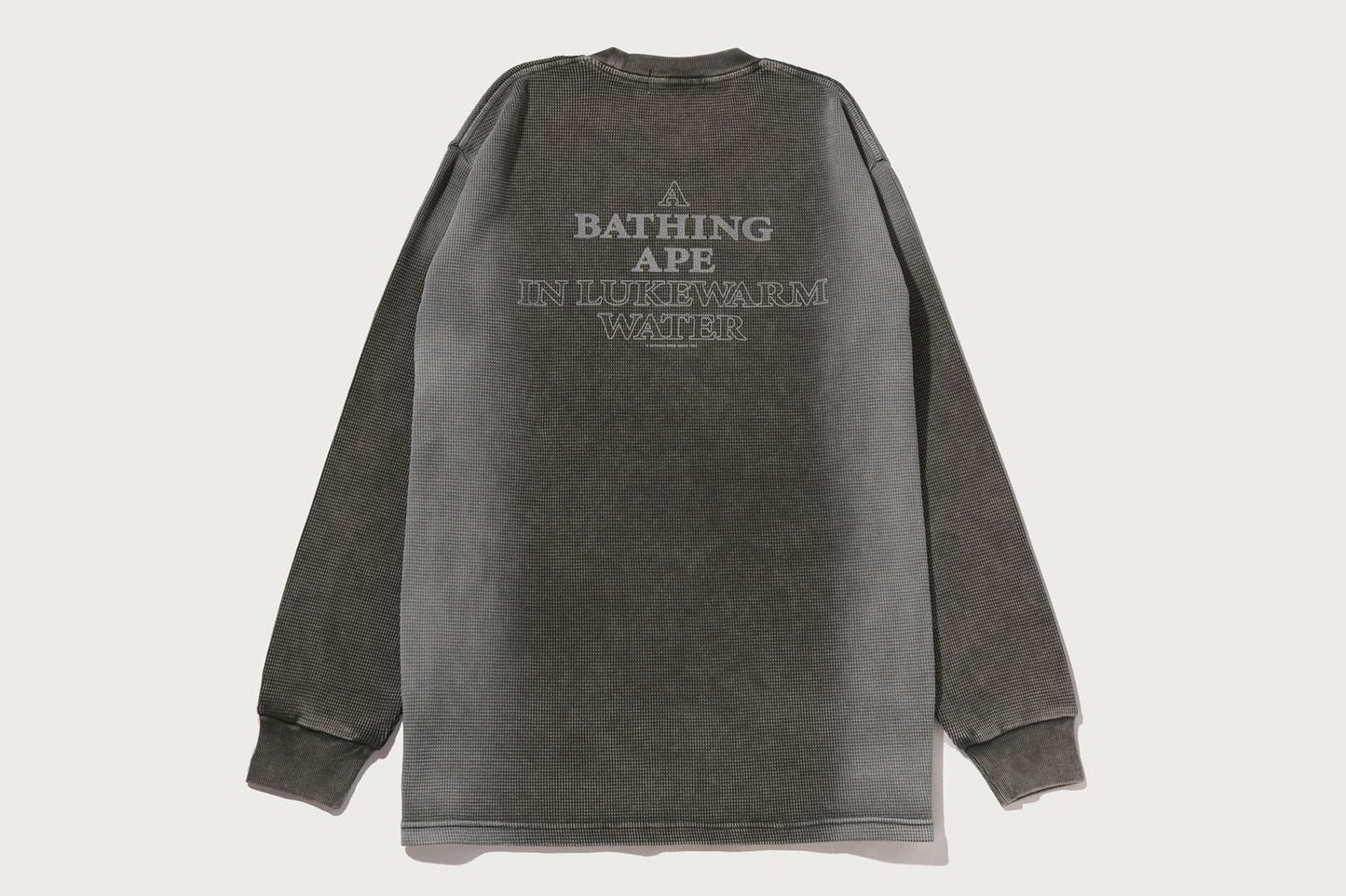 BAPE HEAVY WASHED BAPE MILITARY GRAPHIC RELAXED FIT LS TEE