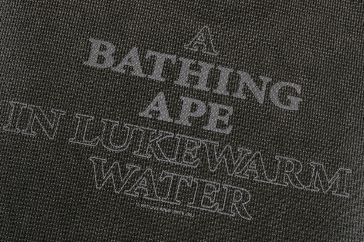 BAPE HEAVY WASHED BAPE MILITARY GRAPHIC RELAXED FIT LS TEE