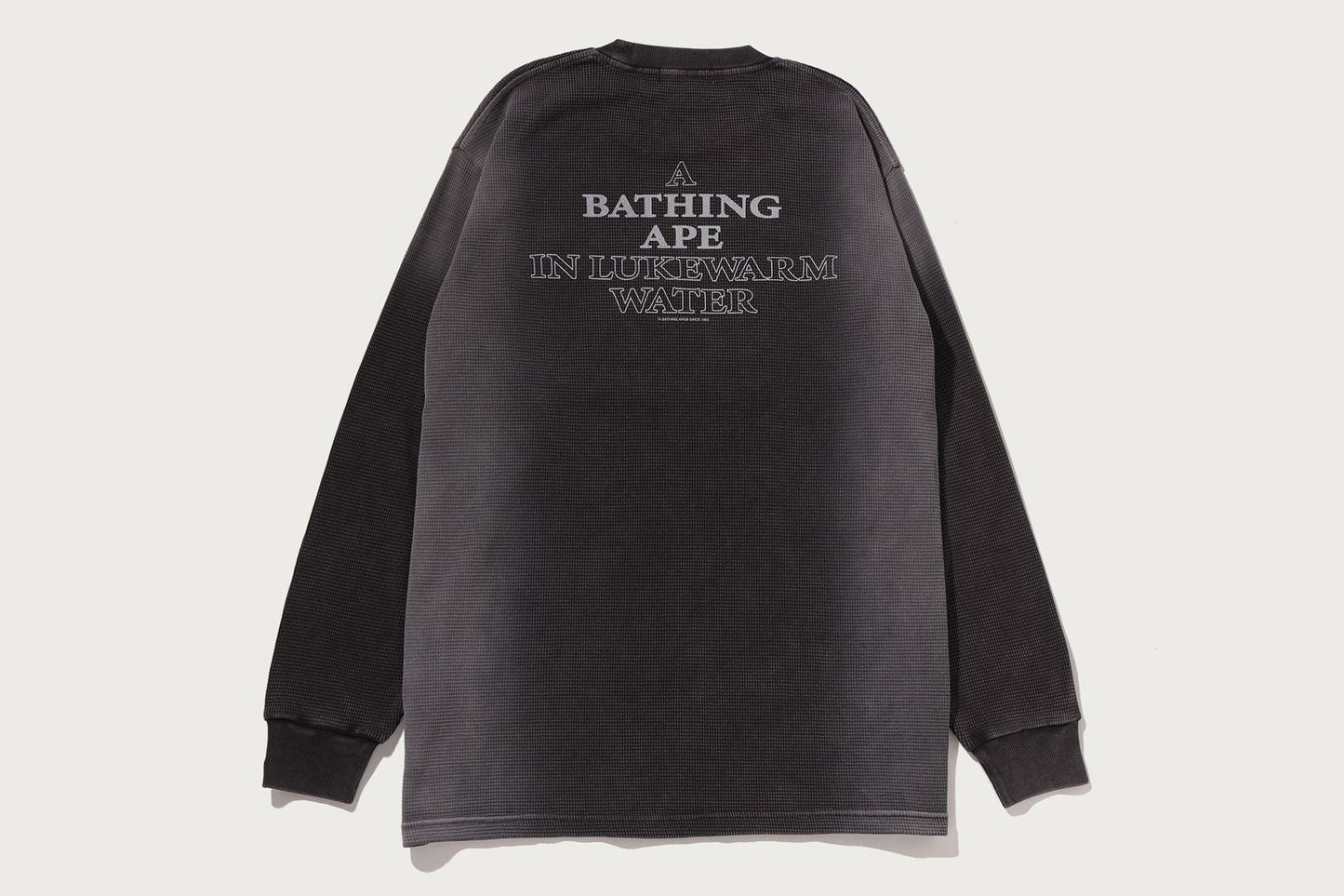 BAPE HEAVY WASHED BAPE MILITARY GRAPHIC RELAXED FIT LS TEE