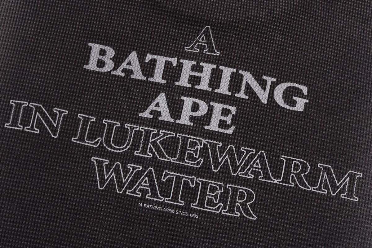 BAPE HEAVY WASHED BAPE MILITARY GRAPHIC RELAXED FIT LS TEE