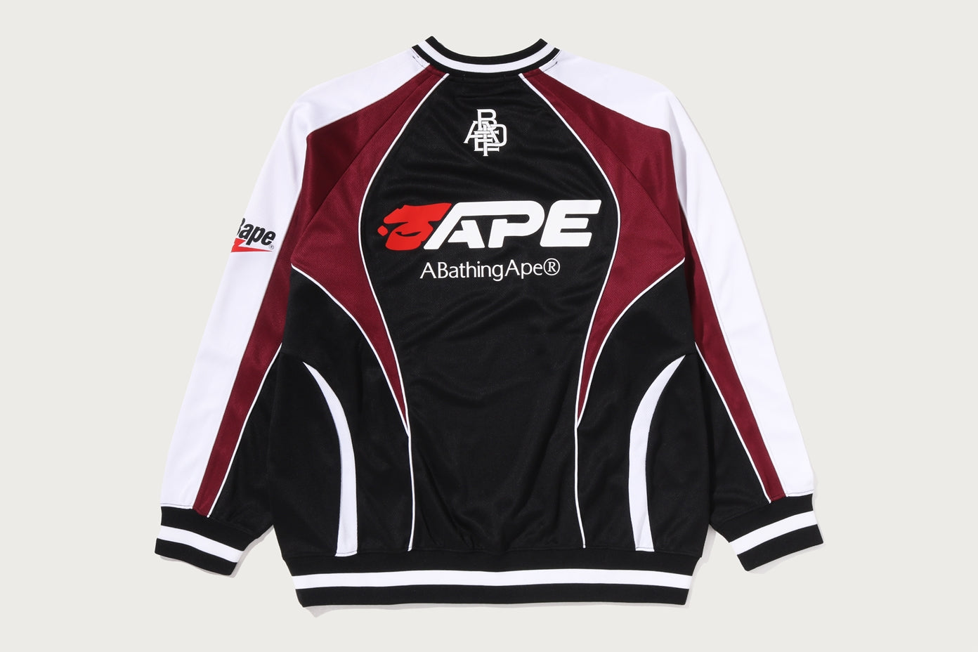 BAPE 足球標誌暖身放鬆版長袖T恤