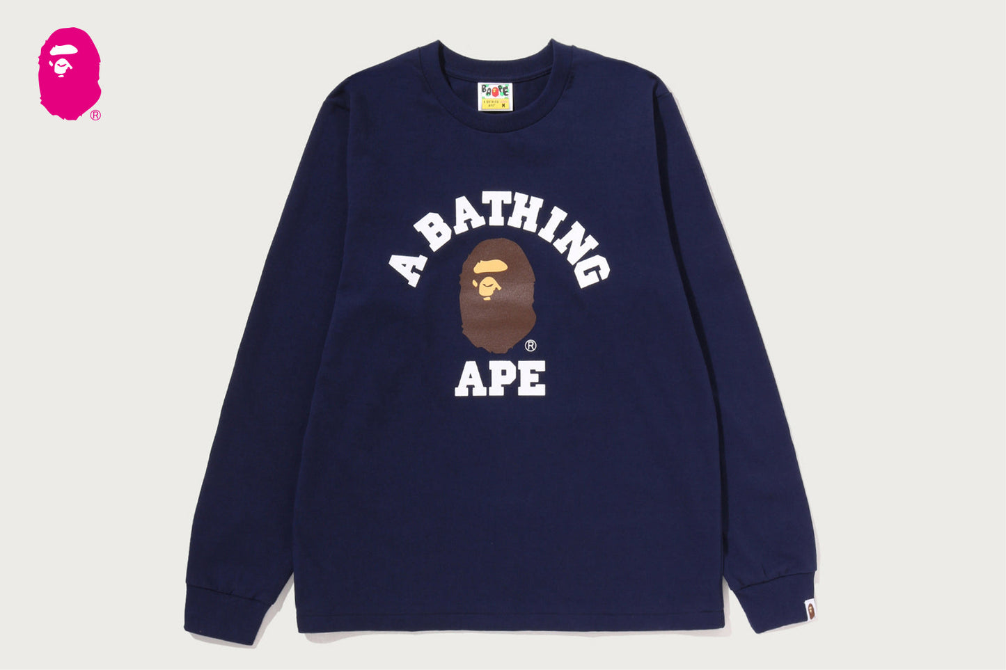 BAPE 大學長袖T恤