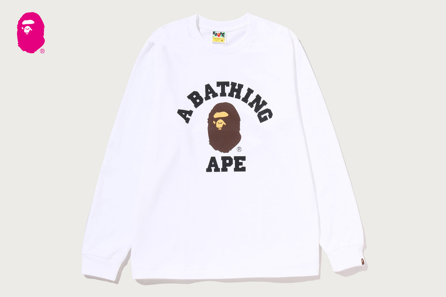 BAPE 大學長袖T恤