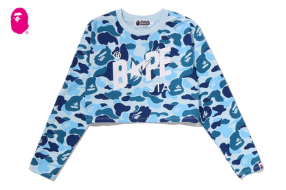 BAPE ABC CAMO BAPE STA LOGO CROPPED LS TEE