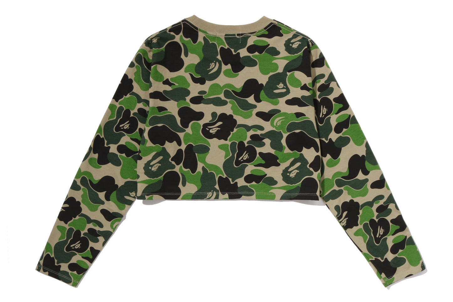 BAPE ABC CAMO BAPE STA LOGO CROPPED LS TEE