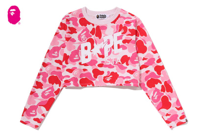 BAPE ABC CAMO BAPE STA LOGO CROPPED LS TEE