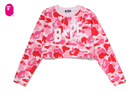 BAPE ABC CAMO BAPE STA LOGO CROPPED LS TEE