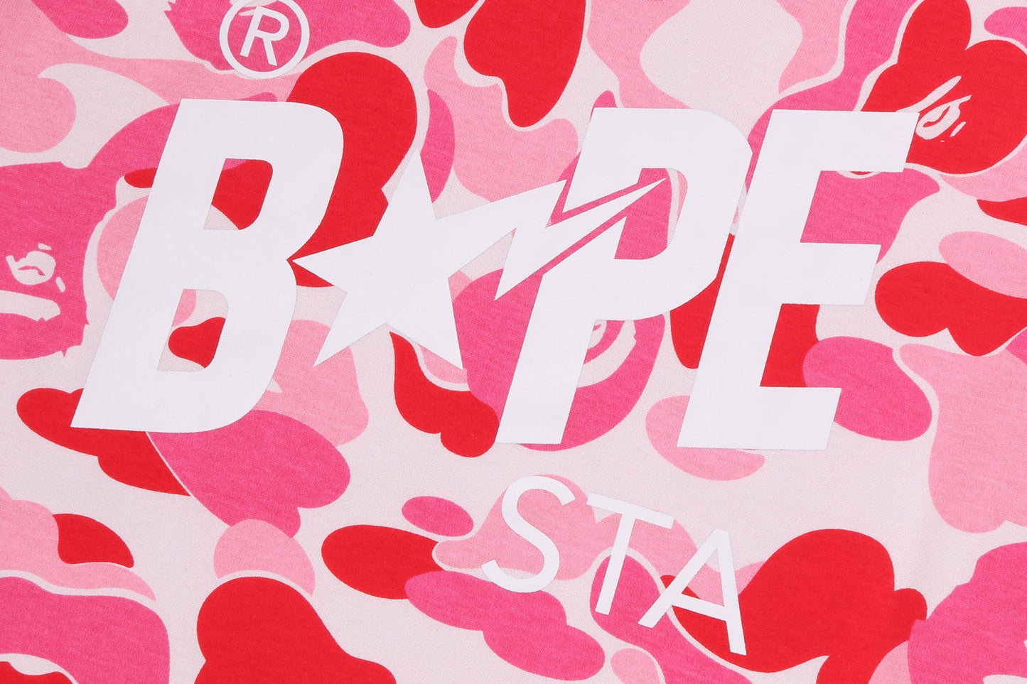 BAPE ABC CAMO BAPE STA LOGO CROPPED LS TEE