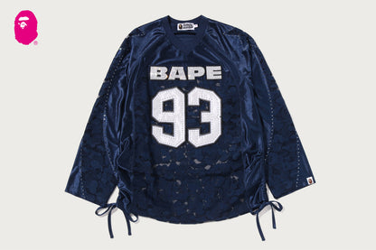 BAPE SOLID CAMO LACE 足球寬鬆長袖T恤
