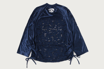 BAPE SOLID CAMO LACE 足球寬鬆長袖T恤