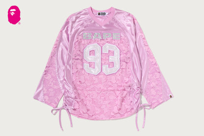 BAPE SOLID CAMO LACE 足球寬鬆長袖T恤