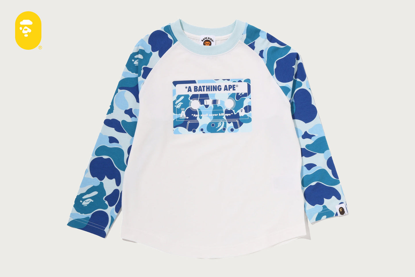 BAPE ABC CAMO 卡帶印花長袖T恤