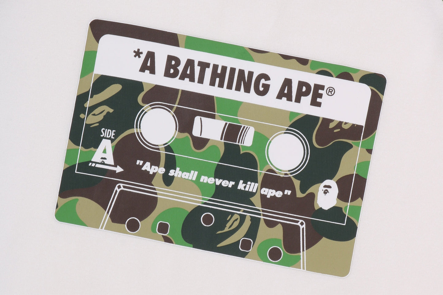 BAPE ABC CAMO 卡帶印花長袖T恤