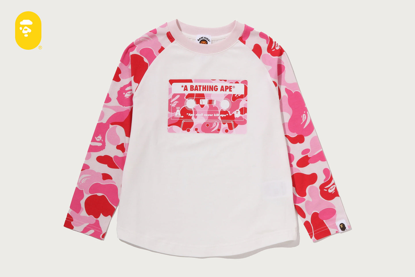 BAPE ABC CAMO 卡帶印花長袖T恤