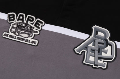 BAPE 彩色拼接寬鬆版型橄欖球短袖POLO