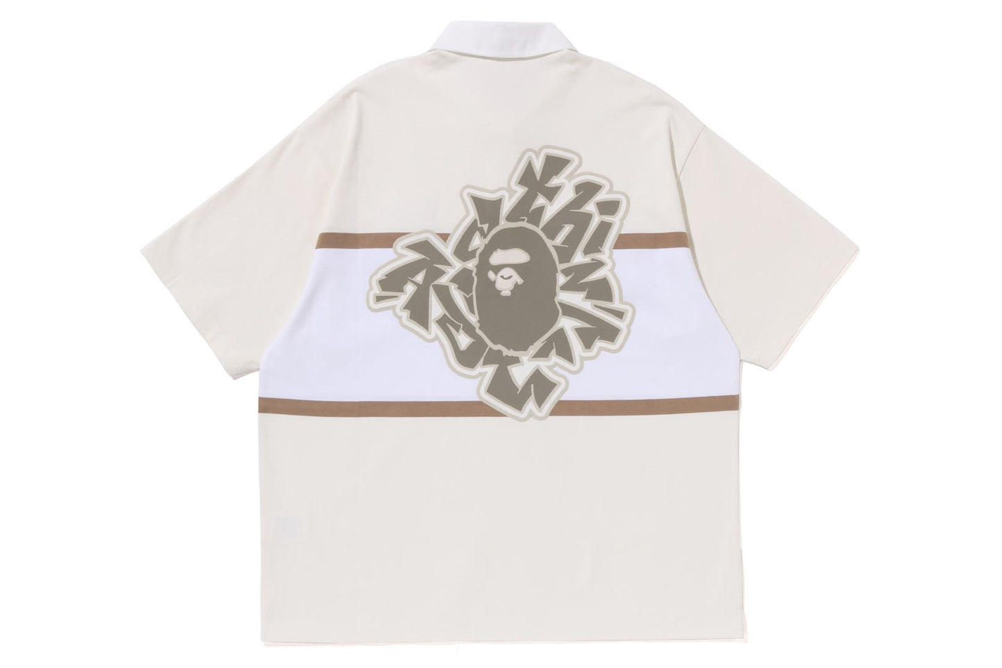 BAPE 彩色拼接寬鬆版型橄欖球短袖POLO