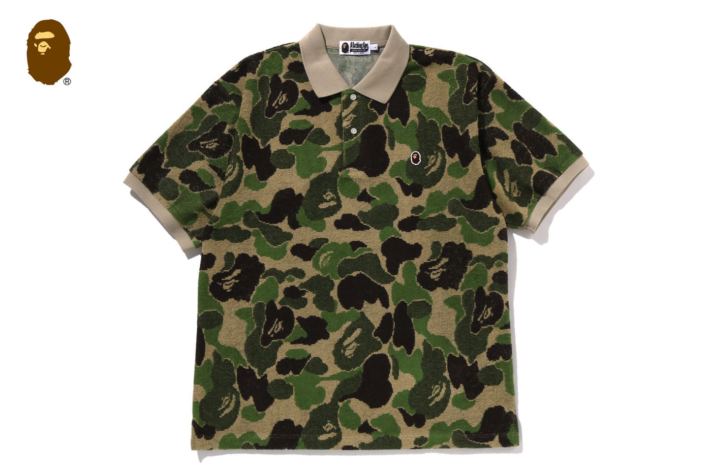 BAPE ABC CAMO PILE JACQUARD 寬鬆版 Polo 衫