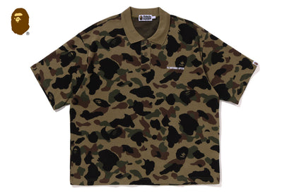 BAPE 1ST CAMO JACQUARD LOGO 寬鬆版POLO衫