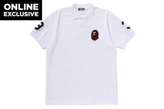 BAPE 大猩猩頭部刺繡 polo 衫