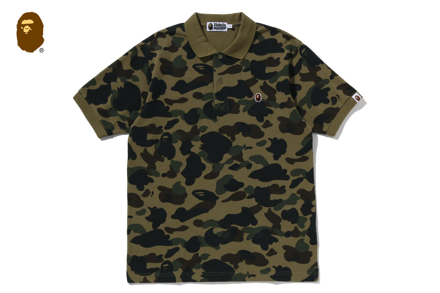 BAPE 1ST CAMO ONE POINT REGULAR FIT POLO SHIRT