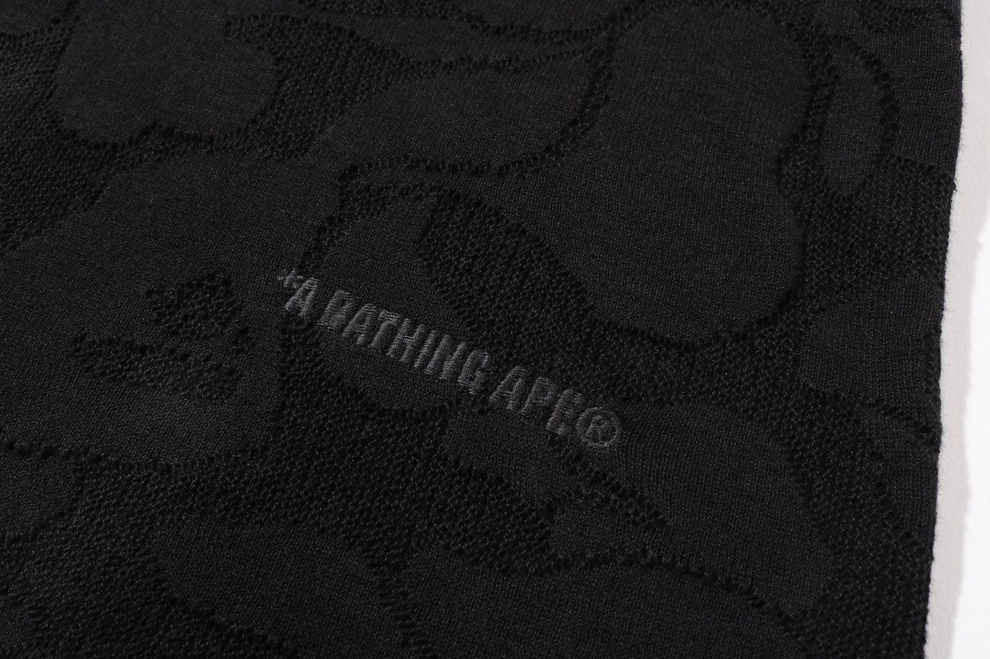 BAPE SOLID CAMO JACQUARD RELAXED FIT POLO SHIRT