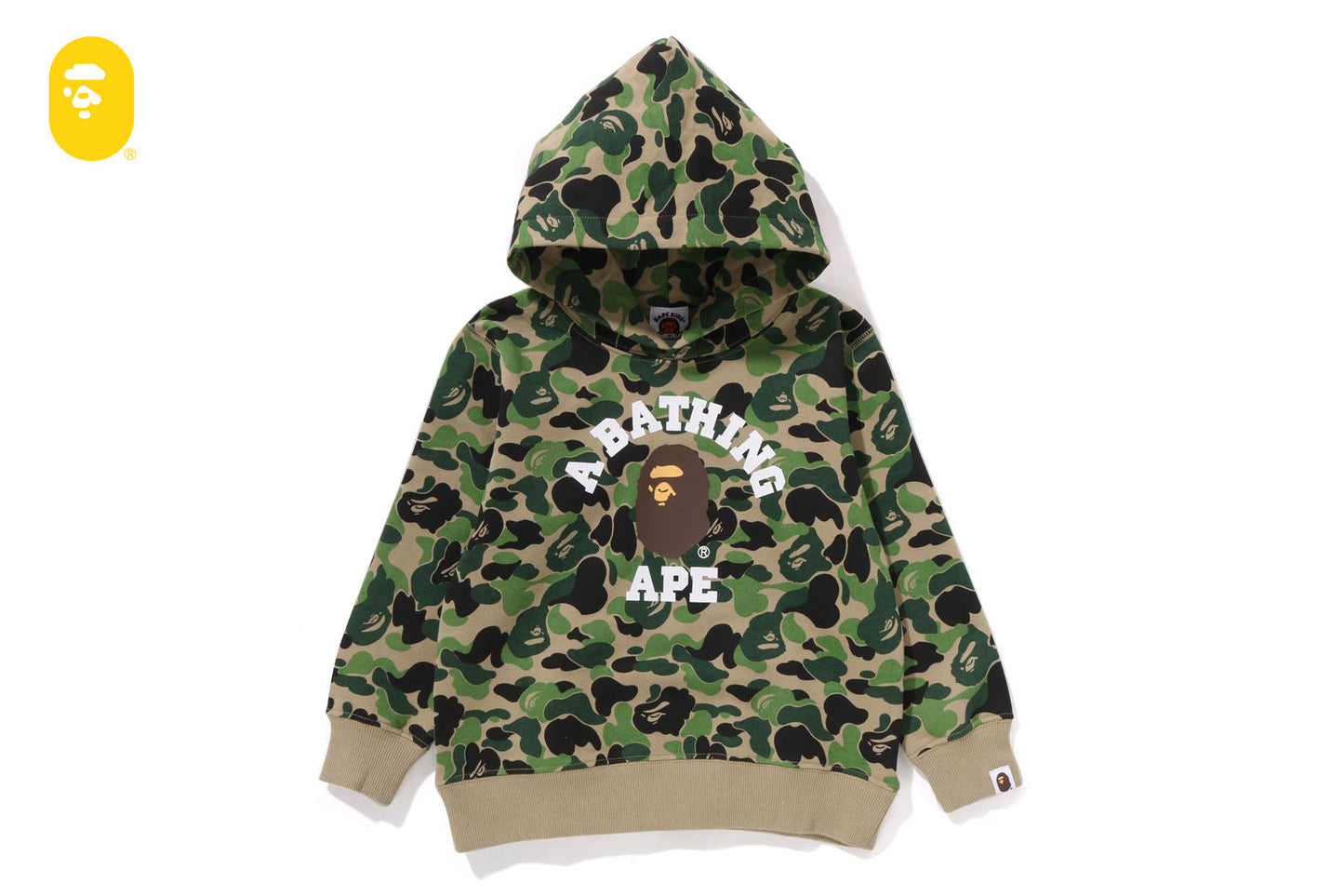 BAPE ABC CAMO 大學風連帽衛衣