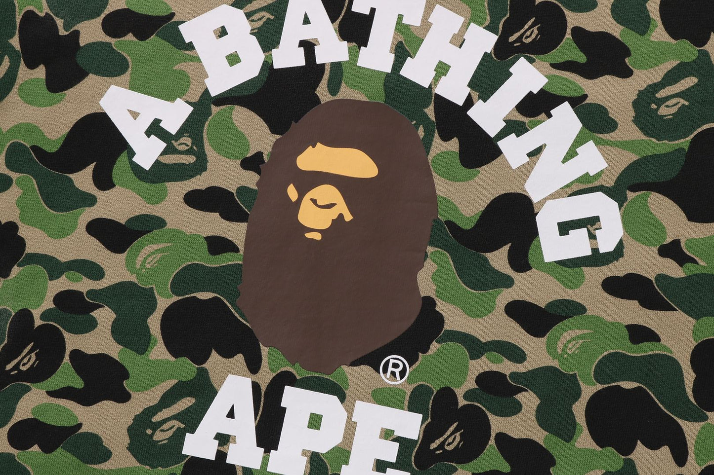 BAPE ABC CAMO 大學風連帽衛衣