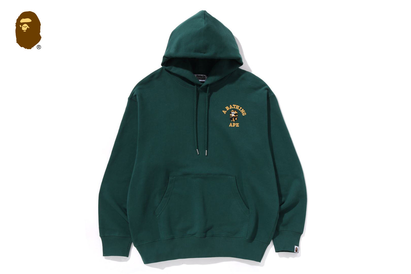 BAPE 1ST CAMO 大學標誌寬鬆版拉鍊帽衫