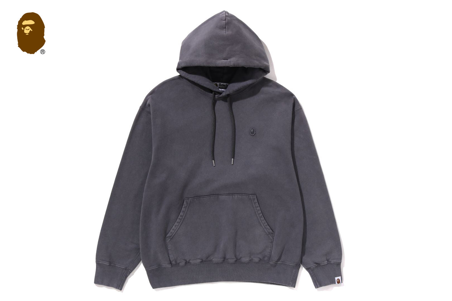 BAPE GARMENT DYE ONE POINT RELAXED FIT PULLOVER HOODIE