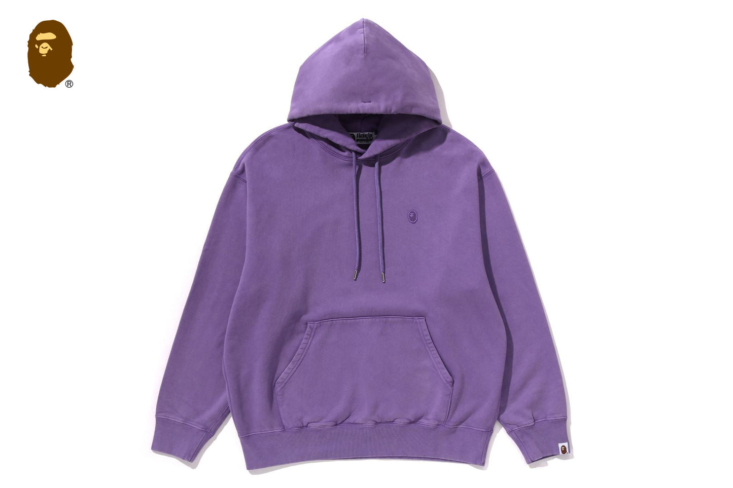 BAPE GARMENT DYE ONE POINT RELAXED FIT PULLOVER HOODIE