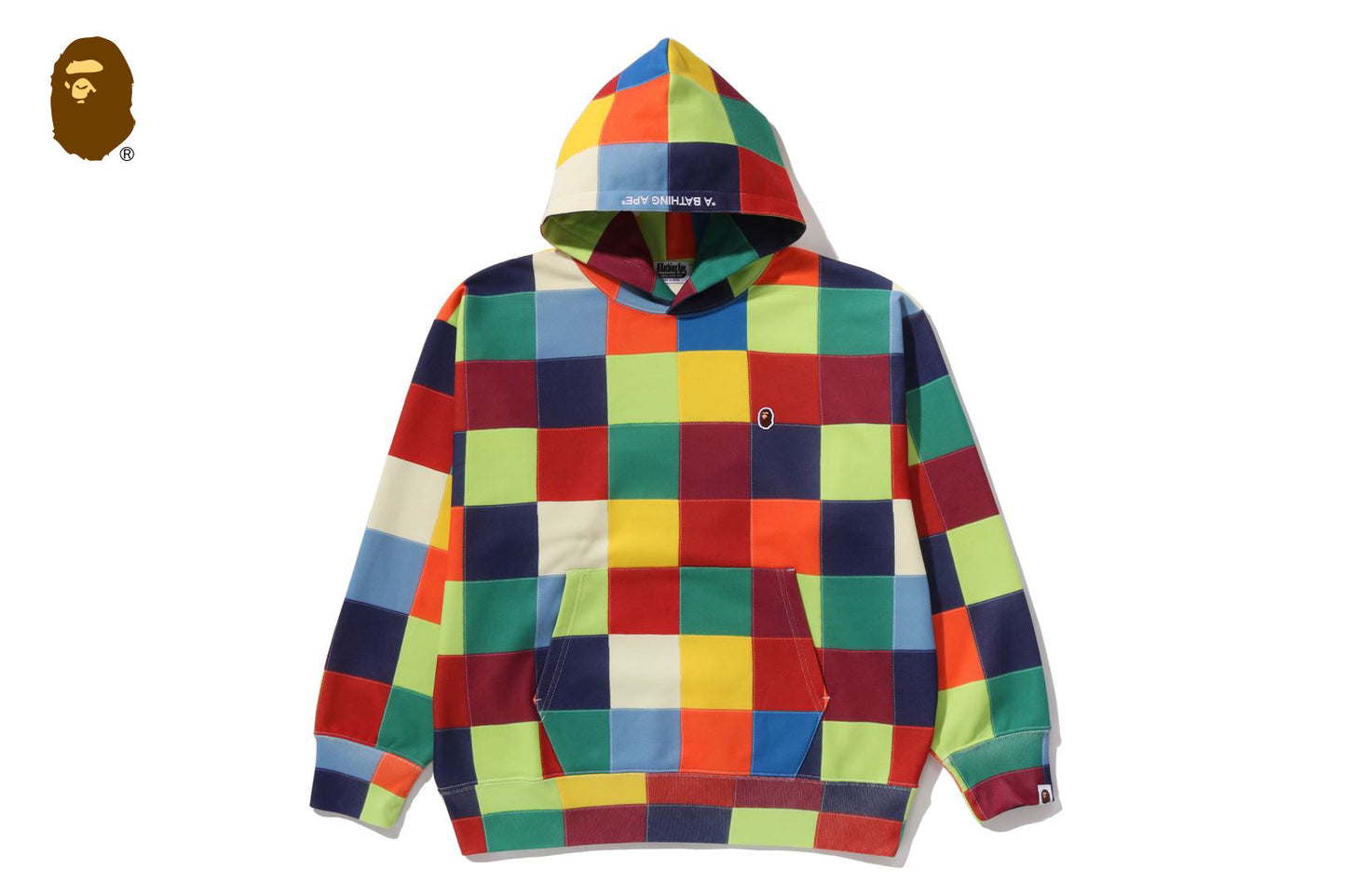 BAPE 多彩拼接連帽衫