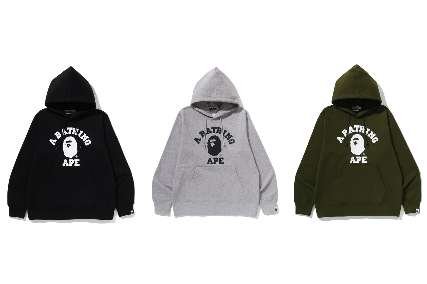 BAPE 大學風拉鍊帽衫