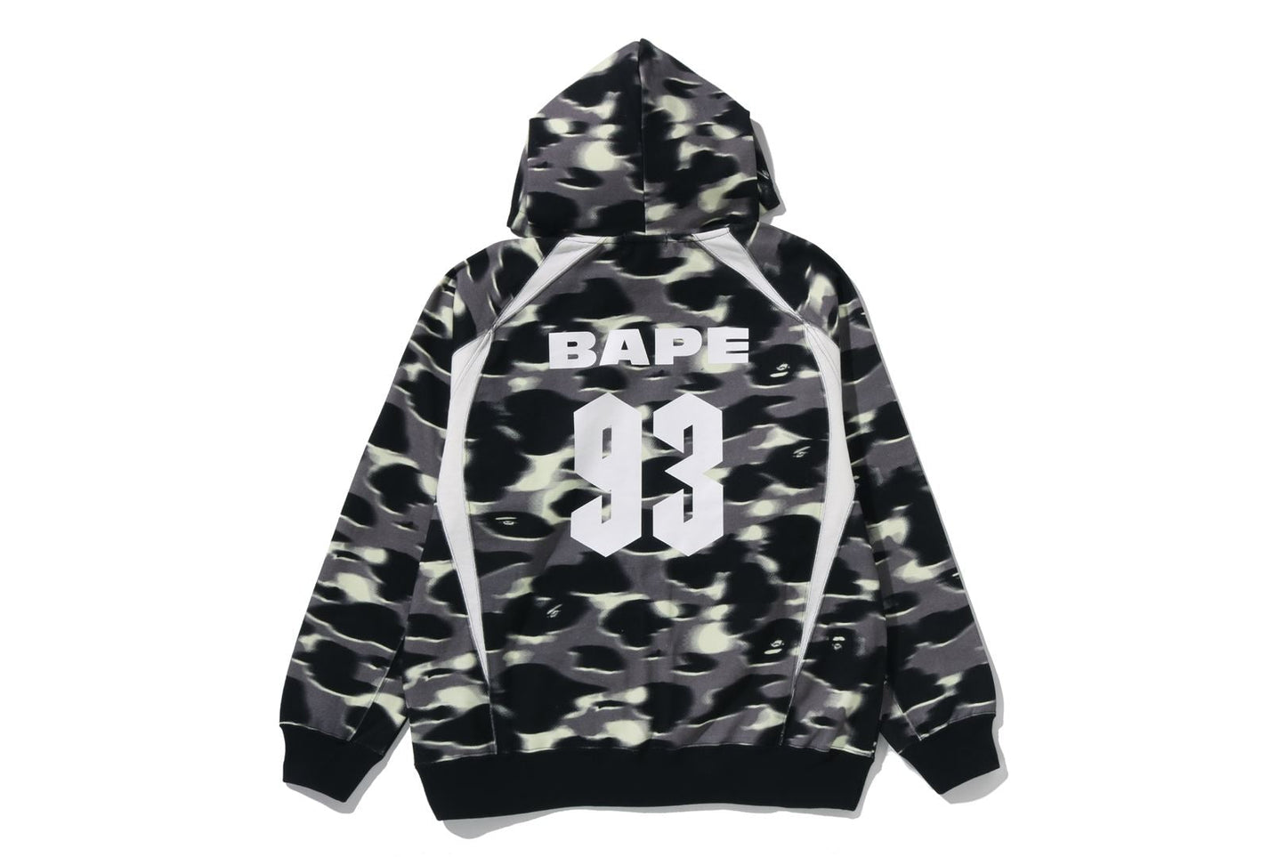 BAPE 螢幕迷彩足球標誌寬鬆版連帽衛衣