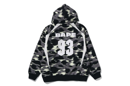 BAPE 螢幕迷彩足球標誌寬鬆版連帽衛衣