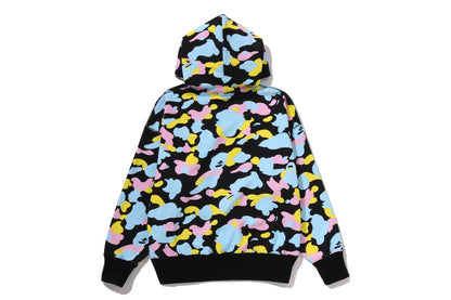 BAPE NEW MULTI CAMO LOGO OVERSIZED PULLOVER HOODIE