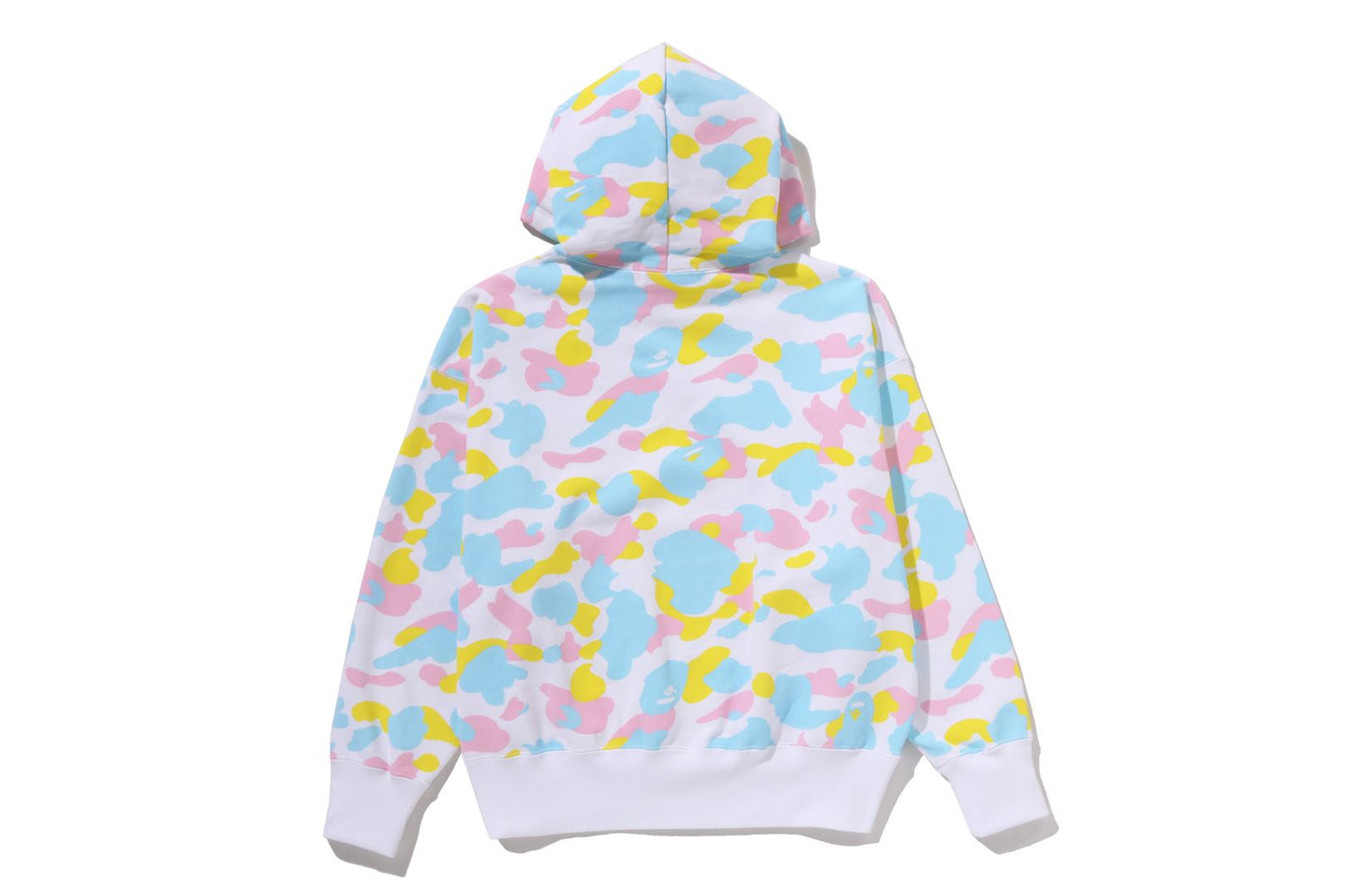 BAPE NEW MULTI CAMO LOGO OVERSIZED PULLOVER HOODIE