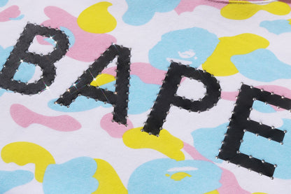 BAPE NEW MULTI CAMO LOGO OVERSIZED PULLOVER HOODIE