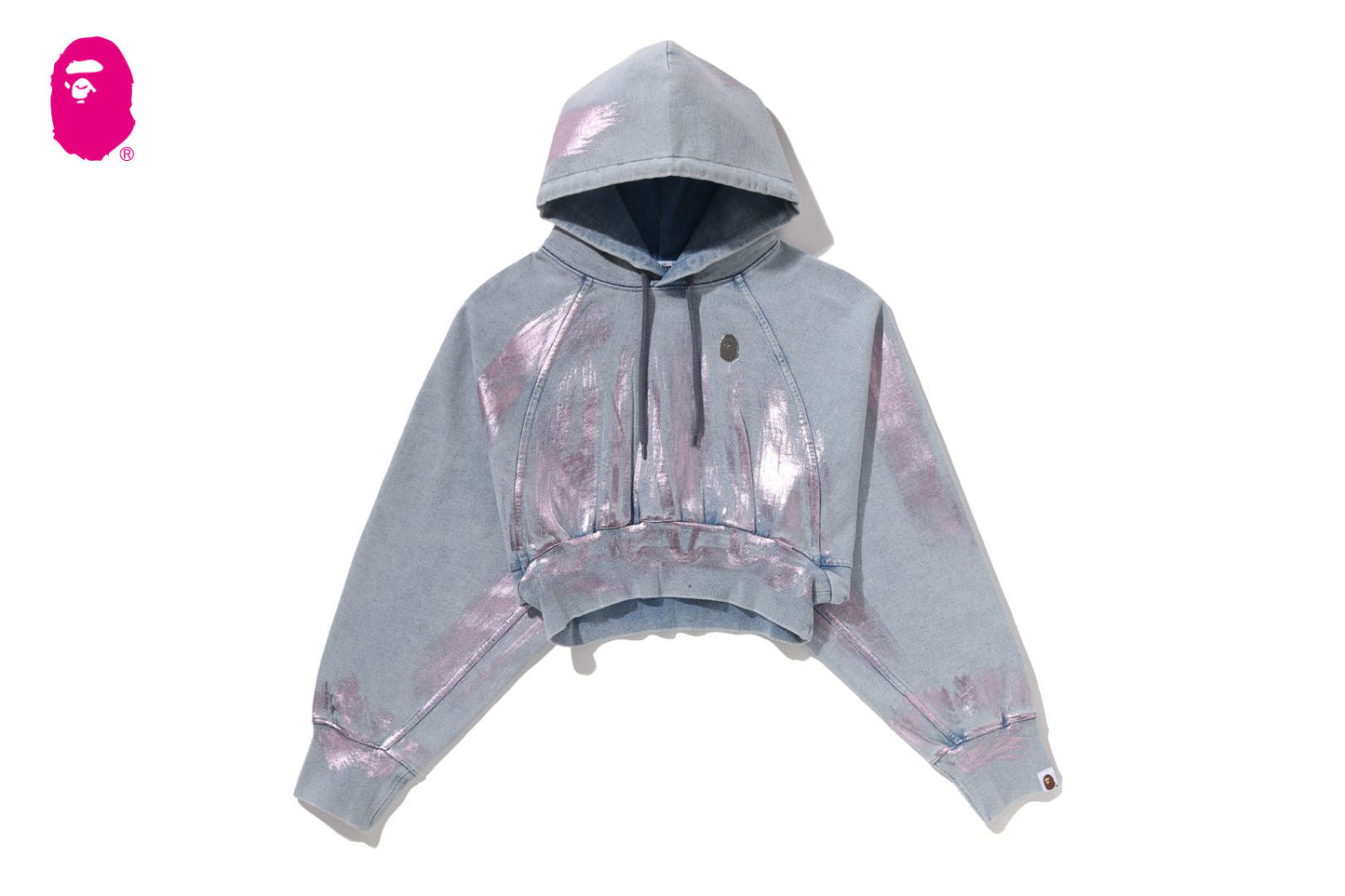 BAPE FOIL WASHED ONE POINT PULLOVER HOODIE