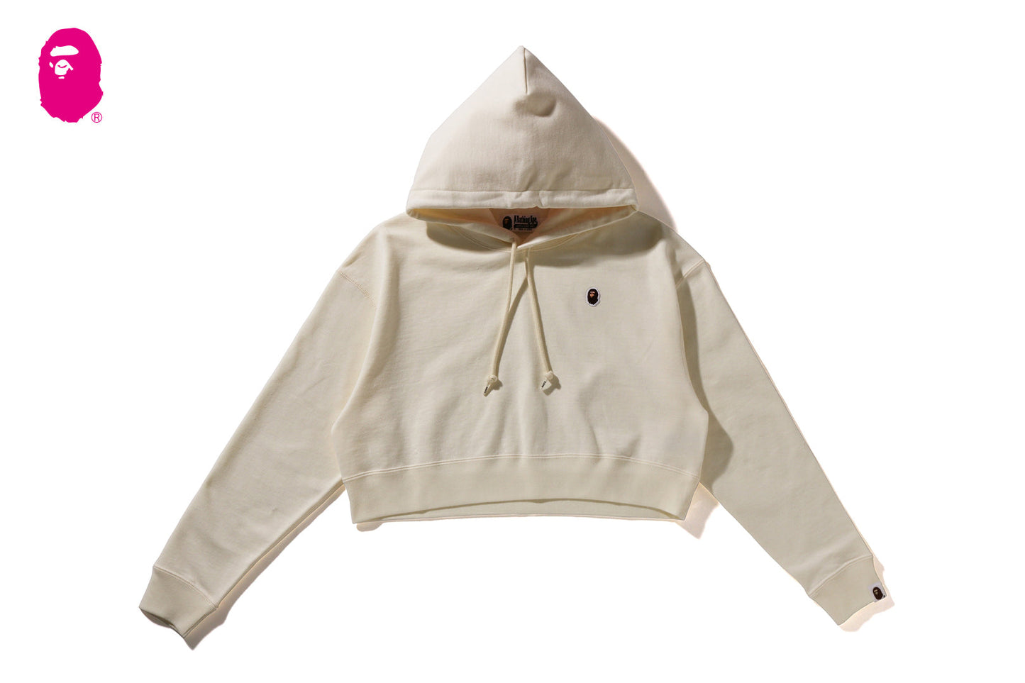 BAPE APE HEAD ONE POINT CROPPED PULLOVER HOODIE