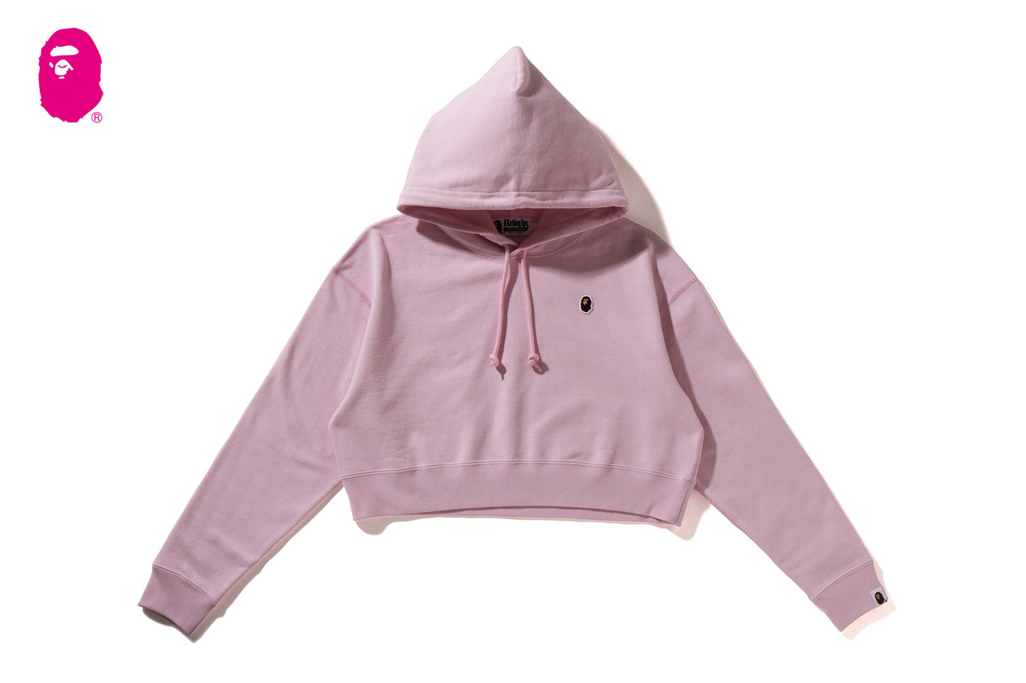 BAPE APE HEAD ONE POINT CROPPED PULLOVER HOODIE